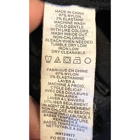 PRANA Black Halle Straight Leg Mid Rise Pants Roll Up Outdoor Hiking 10 Short - Picture 11 of 11